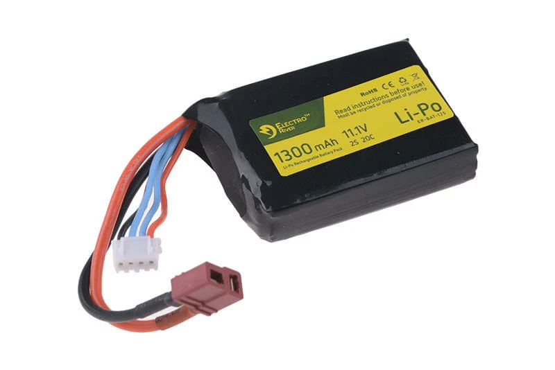 Batterie LiPo 11.1V 1300mAh 20/40C - Taille AN/PEQ - T-Connect (Deans)