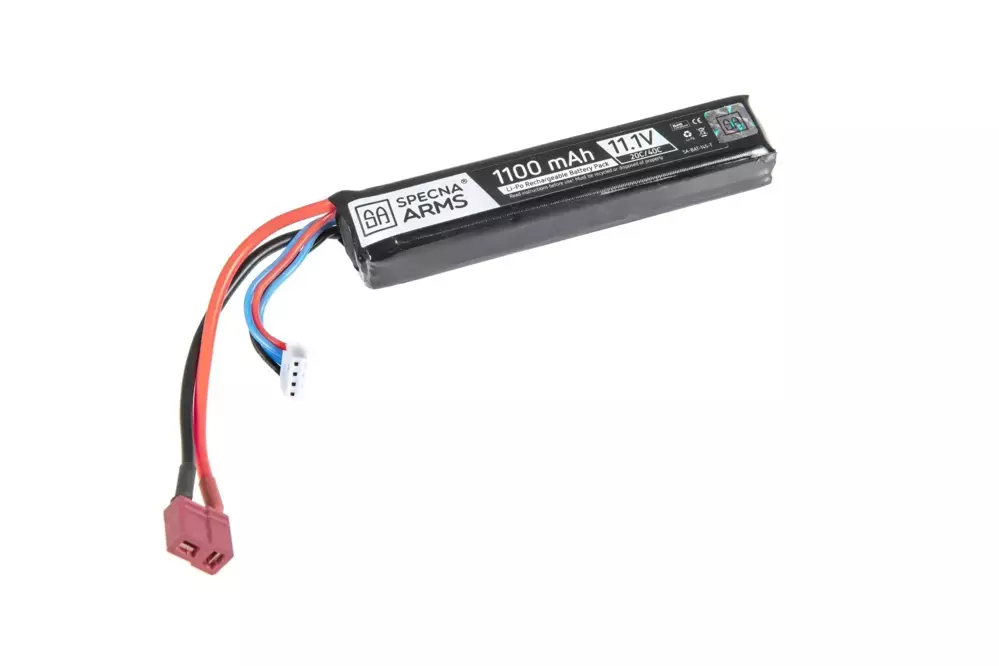 LiPo 11.1V 1100mAh 20/40C Battery - T-Connect (Deans)