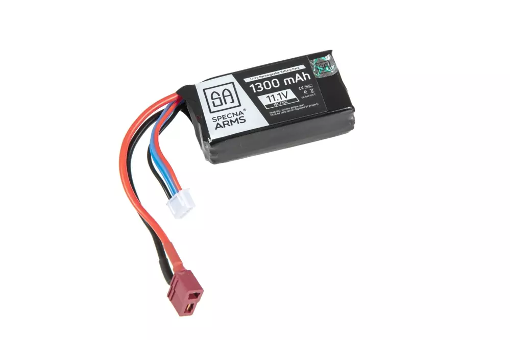 LiPo 11.1V 1300mAh 15/30C Battery - T-Connect (Deans)