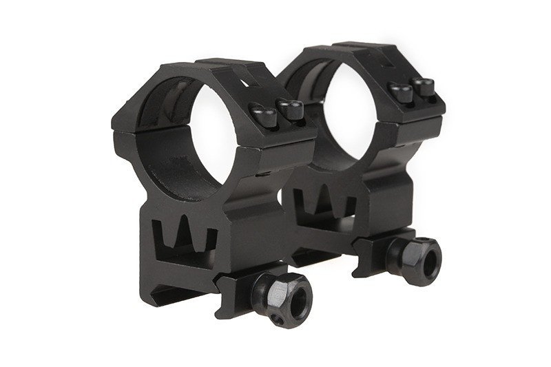 Mount rings 30mm high for scope Black