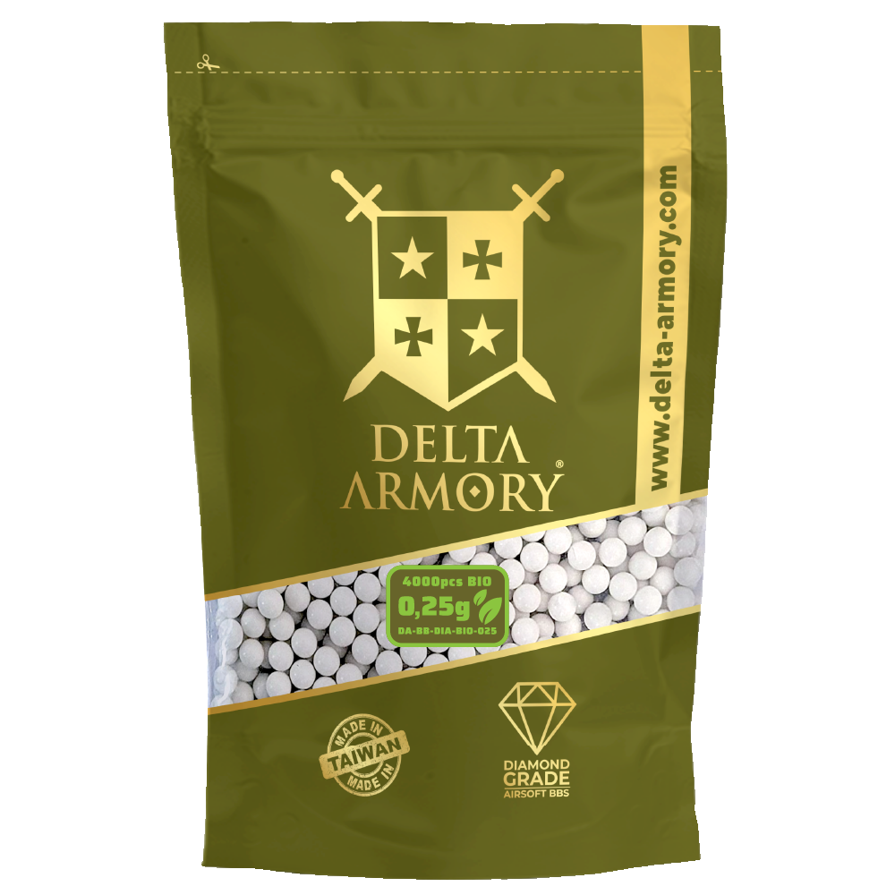 Airsoft BB BIO Delta Armory Diamond 0.25g 4000pcs White