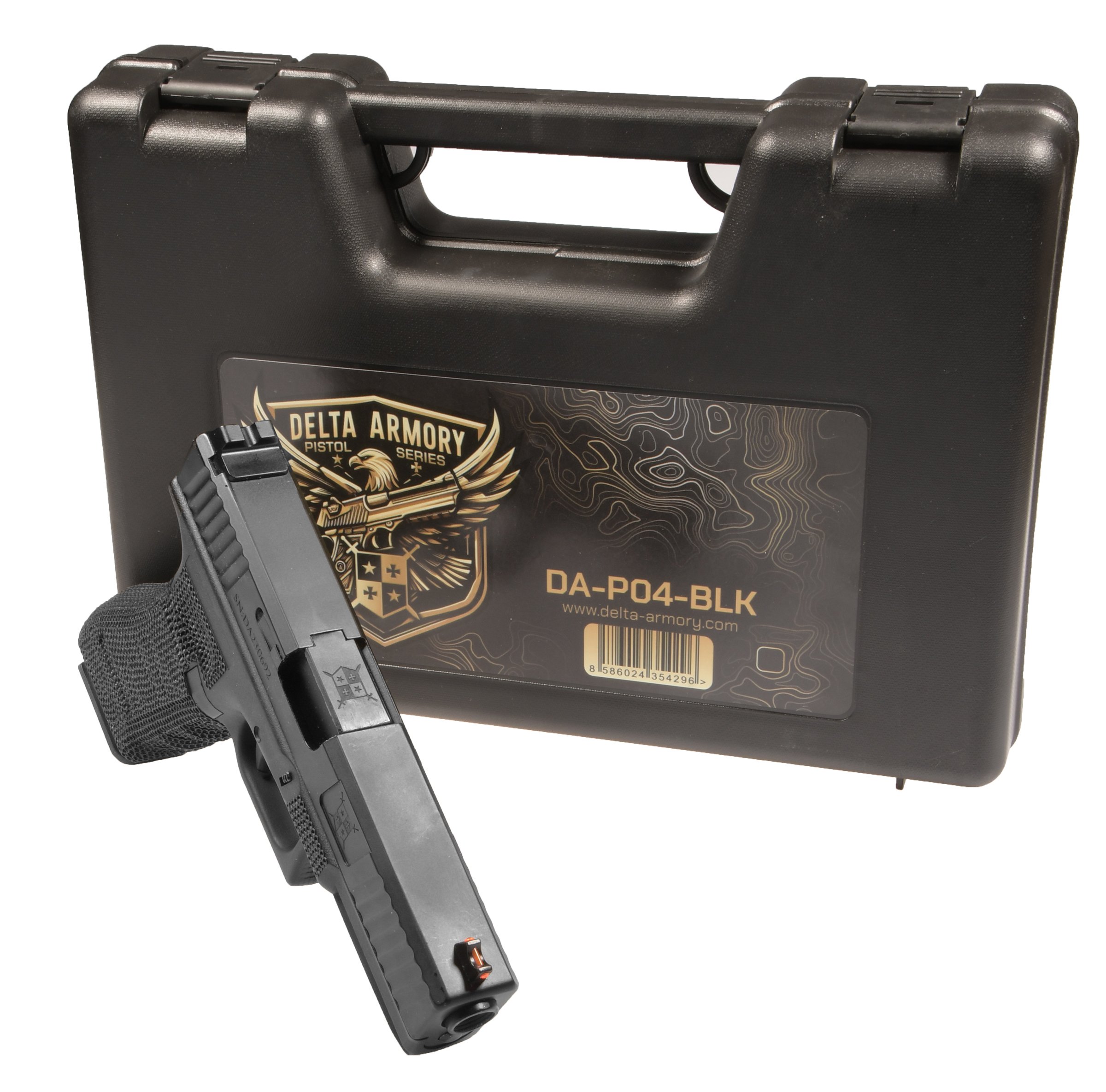Delta Armory airsoft pistol P04 GBB Green Gas Black