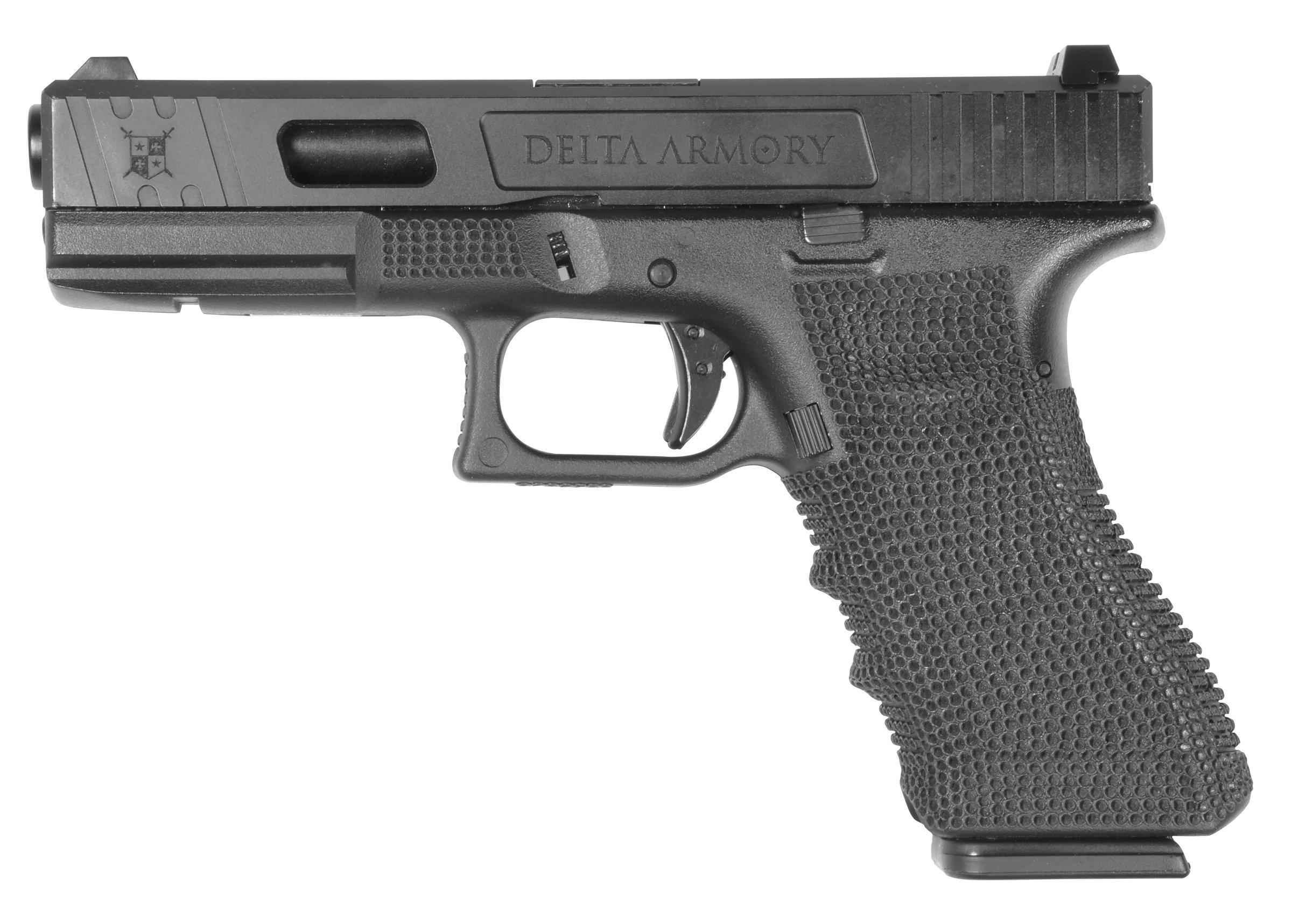 Delta Armory airsoft pistol P02 GBB Green Gas Black