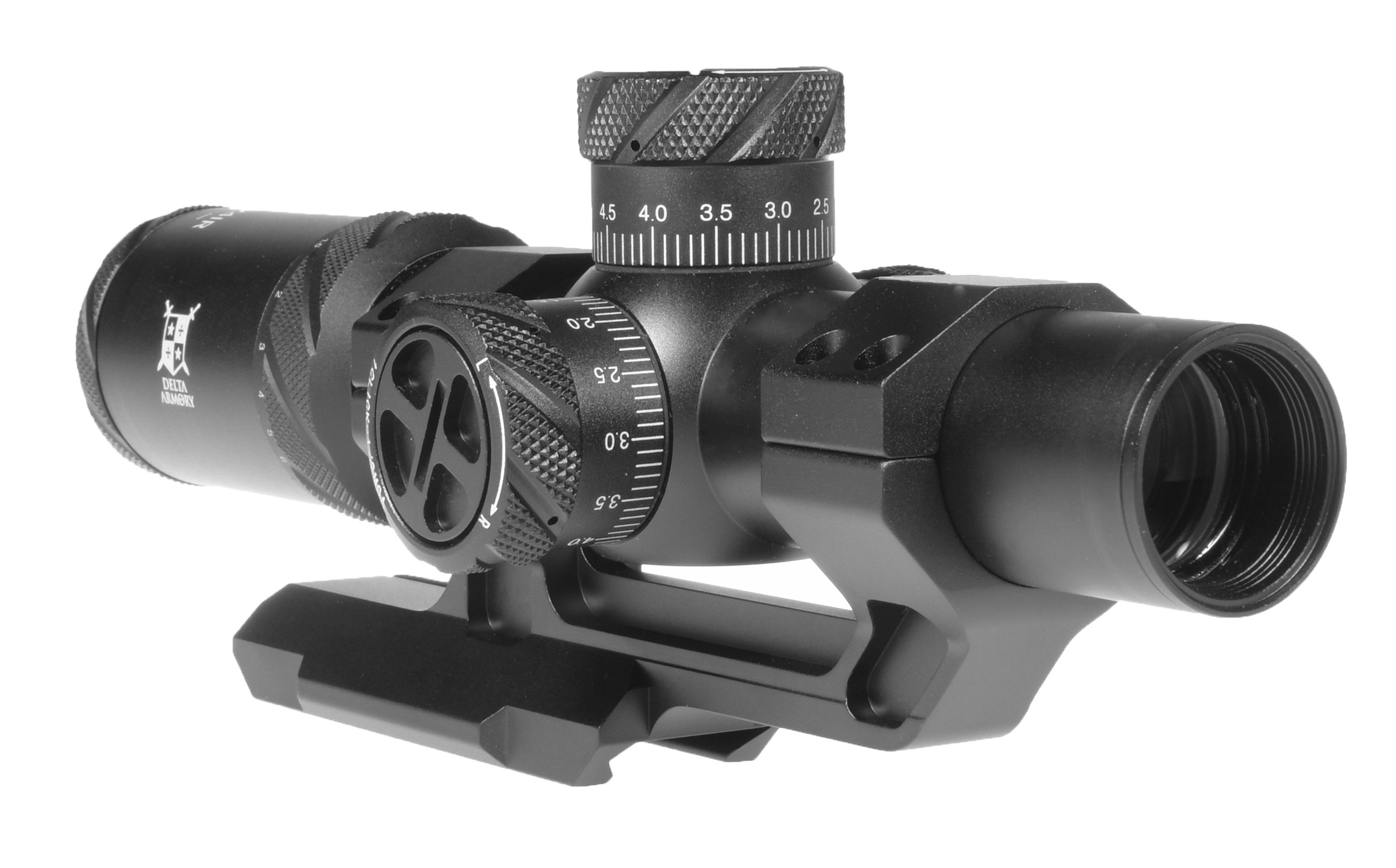 Airsoft rifle scope LPVO 1-6X24IR with backlight & covers - compact Delta Armory Black - Image 2