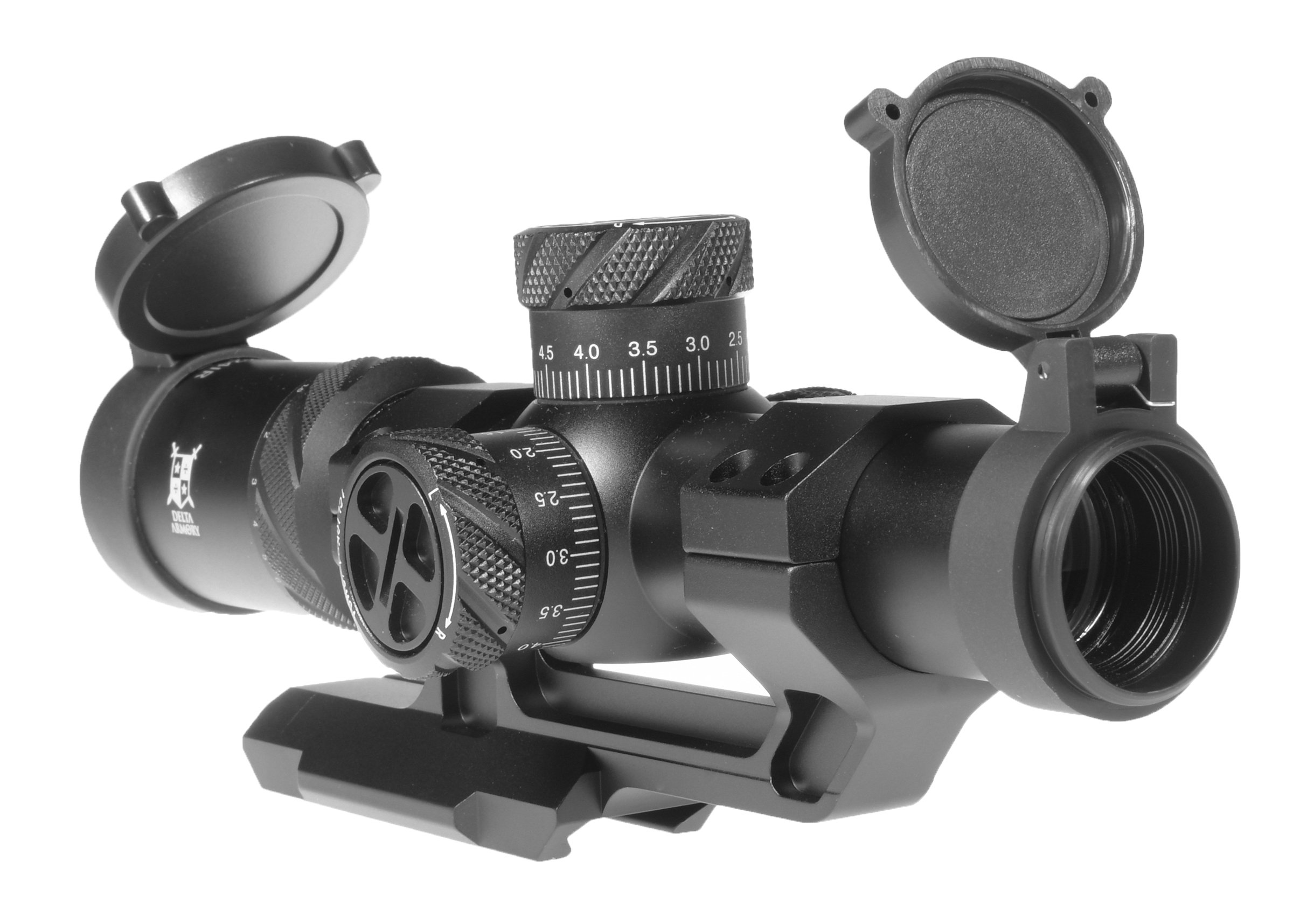 Airsoft rifle scope LPVO 1-6X24IR with backlight & covers - compact Delta Armory Black - Image 5