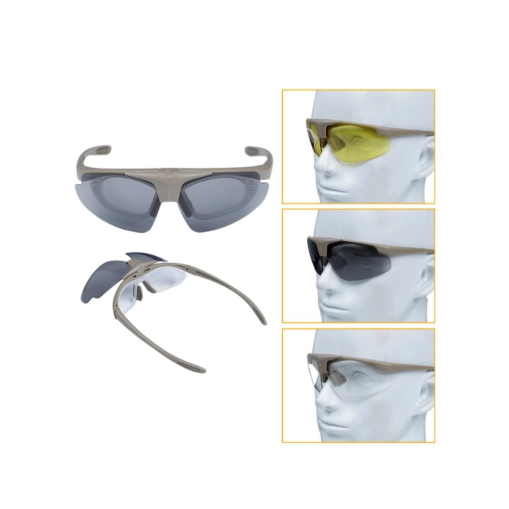 WOSPORT Shooting Glasses Tan Frame