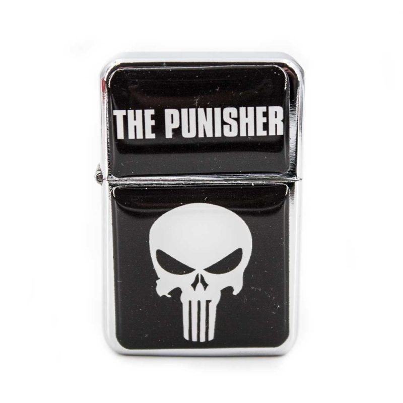 ZIPPO PUNISHER BLACK AND WHITE LIGHTER