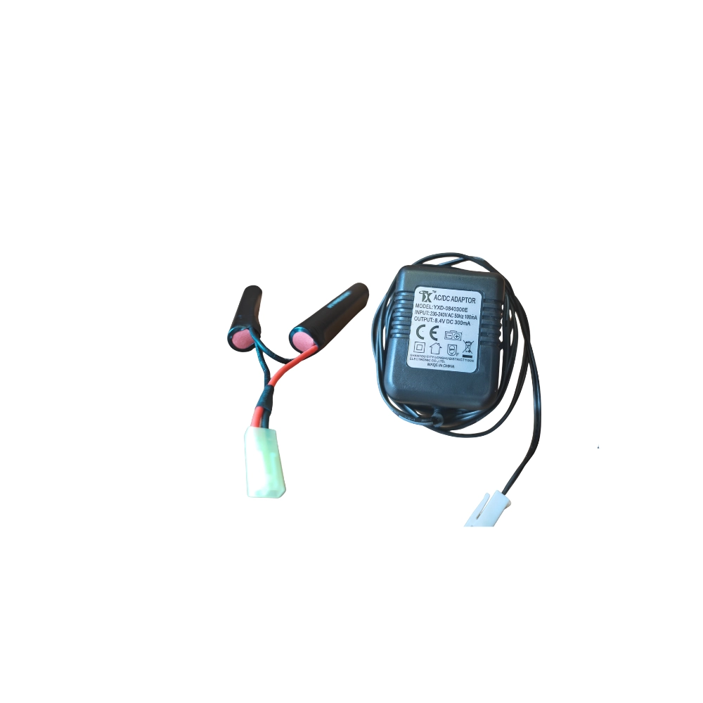 Carregador AC/DC com bateria NiMH 8,4 V 1200 mAh para airsoft